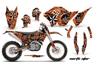 KTM C5 WCFW 250 Dirt Bike Graphic Kit - 2011 North Star Orange