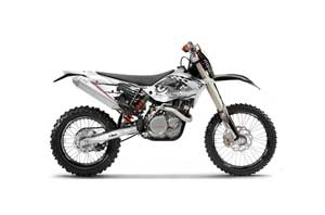 KTM C5 SX / SX-F 125 / 525 Dirt Bike Graphic Kit - 2007-2010 Carbon X White