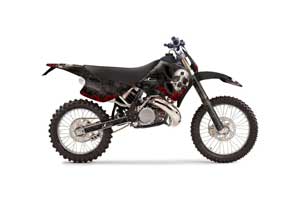 KTM C6 SX 2 Stroke Dirt Bike Graphic Kit - 1993-1997 Bone Collector Black