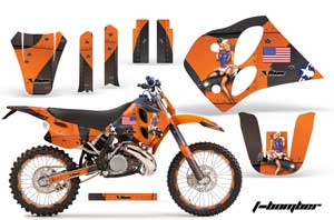 KTM C6 EXC 2 Stroke Dirt Bike Custom Graphic Kit - 1993-1997