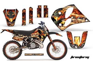 KTM C6 EXC 2 Stroke Dirt Bike Custom Graphic Kit - 1993-1997