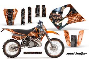 KTM C6 EXC 2 Stroke Dirt Bike Custom Graphic Kit - 1993-1997