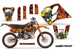 KTM C6 EXC 2 Stroke Dirt Bike Custom Graphic Kit - 1993-1997