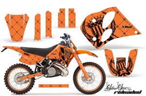 KTM C6 EXC 2 Stroke Dirt Bike Custom Graphic Kit - 1993-1997