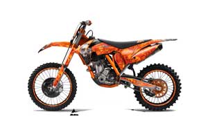 KTM C7 SX / SX-F Dirt Bike Graphic Kit - 2011-2012 Bone Collector Orange