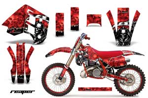 KTM C8 MXC / EXC 300 Dirt Bike Graphic Kit - 1990-1992 Reaper Red