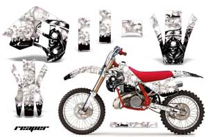 KTM C8 MXC / EXC 250 Dirt Bike Graphic Kit - 1990-1992 Reaper White