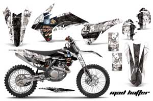KTM C9 SX / SX-F / XC / XC-F Dirt Bike Graphic Kit - 2013-2015 Mad Hatter White
