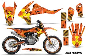 KTM SX-F / XC-F 250 / 350 / 450 Dirt Bike Graphic Kit - 2016 Meltdown Orange
