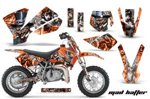 KTM SX 50 Adventure Jr / Sr Dirt Bike Graphic Kit - 2002-2008 Mad Hatter Orange