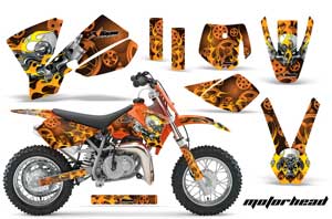 KTM SX 50 Adventure Jr / Sr Dirt Bike Graphic Kit - 2002-2008 Motorhead Orange