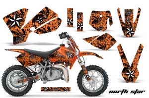 KTM SX 50 Adventure Jr / Sr Dirt Bike Graphic Kit - 2002-2008 NorthStar Orange