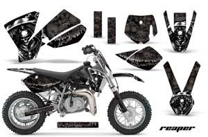 KTM SX 50 Adventure Jr / Sr Dirt Bike Graphic Kit - 2002-2008 Reaper Black