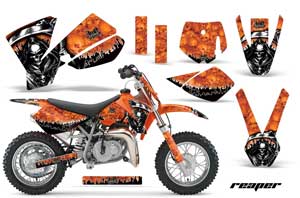 KTM SX 50 Adventure Jr / Sr Dirt Bike Graphic Kit - 2002-2008 Reaper Orange