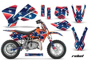 KTM SX 50 Adventure Jr / Sr Dirt Bike Graphic Kit - 2002-2008 Rebel Orange