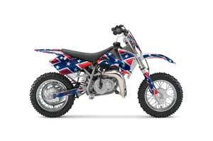 KTM SX 50 Adventure Jr / Sr Dirt Bike Graphic Kit - 2002-2008 Rebel White