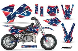 KTM SX 50 Adventure Jr / Sr Dirt Bike Graphic Kit - 2002-2008 Rebel White