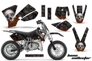 KTM SX 50 Adventure Jr / Sr Dirt Bike Graphic Kit - 2002-2008 Bone Collector Black