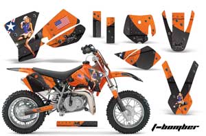 KTM SX 50 Adventure Jr / Sr Dirt Bike Graphic Kit - 2002-2008 T Bomber Orange