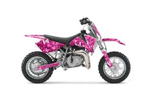 KTM SX 50 Adventure Jr / Sr Dirt Bike Graphic Kit - 2002-2008 Butterfly Pink