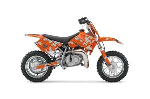 KTM SX 50 Adventure Jr / Sr Dirt Bike Graphic Kit - 2002-2008 Camoplate Orange