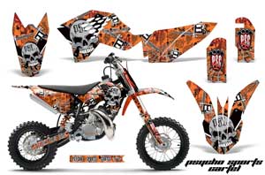 KTM SX 50 Adventure Jr / Sr Dirt Bike Graphic Kit - 2009-2015 Psycho Sports Cartel Orange