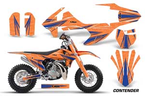 KTM SX 50 Adventure Jr / Sr Dirt Bike Graphic Kit - 2016-2018 Contender Orange
