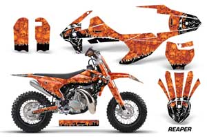 KTM SX 50 Adventure Jr / Sr Dirt Bike Graphic Kit - 2016-2018 Reaper Orange