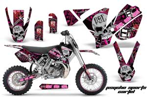 KTM SX 65 Dirt Bike Graphic Kit - 2002-2008 Psycho Sports Cartel Pink