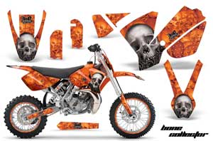 KTM SX 65 Dirt Bike Graphic Kit - 2002-2008 Bone Collector Orange