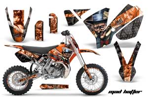 KTM SX 65 Dirt Bike Graphic Kit - 2002-2008 Mad Hatter Black