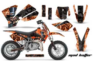 KTM SX 65 Dirt Bike Graphic Kit - 2002-2008 Mad Hatter Orange
