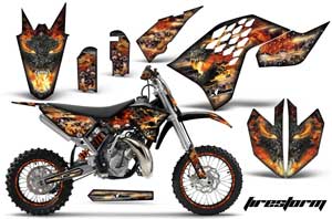 KTM SX 65 Dirt Bike Graphic Kit - 2009-2015 Firestorm Black