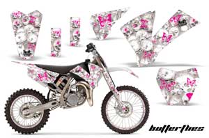 KTM SX 105 Dirt Bike Graphic Kit - 2004-2005 Butterfly White