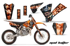 KTM SX 85 Dirt Bike Graphic Kit - 2004-2005 Mad Hatter Black