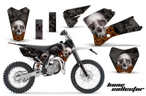 KTM SX 85 Dirt Bike Graphic Kit - 2006-2012 Bone Collector Black