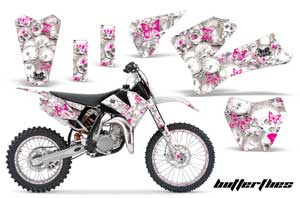 KTM SX 85 Dirt Bike Graphic Kit - 2006-2012 Butterfly White