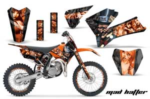 KTM SX 85 Dirt Bike Graphic Kit - 2006-2012 Mad Hatter Black
