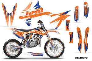 KTM SX 85 Dirt Bike Graphic Kit - 2013-2015 Velocity Orange