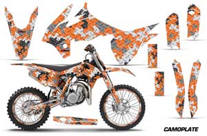 KTM SX 85 Dirt Bike Graphic Kit - 2013-2015 Camoplate Orange