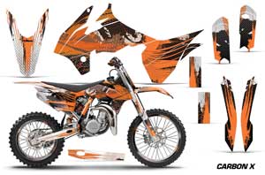 KTM SX 85 Dirt Bike Graphic Kit - 2013-2015 Carbon X Orange