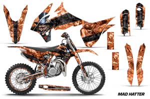 KTM SX 85 Dirt Bike Graphic Kit - 2013-2015 Mad Hatter Orange