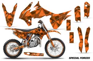 KTM SX 85 Dirt Bike Graphic Kit - 2013-2015 Special Forces Orange