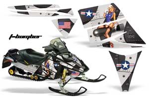 Ski Doo Rev Sled Graphic Kit - 2004-2012 T Bomber Black