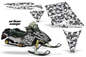 Ski Doo Rev Sled Graphic Kit - 2004-2012 Urban Camo White
