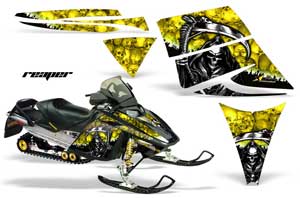 Ski Doo Rev Sled Graphic Kit - 2004-2012 Reaper Yellow