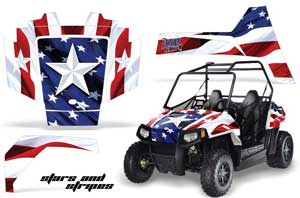 Polaris RZR 170 Graphic Kit - All Years Stars N Stripes Red White & Blue