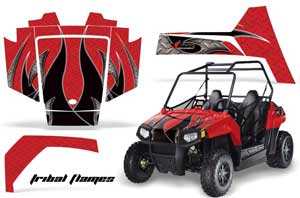 Polaris RZR 170 Graphic Kit - All Years Tribal Flames Red