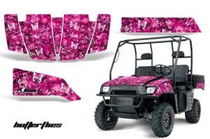 Polaris Ranger 500 / 700 XP Graphic Kit - 2005-2008 Butterflies Pink