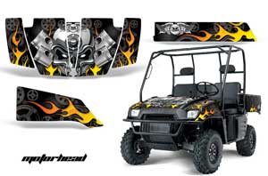 Polaris Ranger 500 / 700 XP Graphic Kit - 2005-2008 Motorhead Black